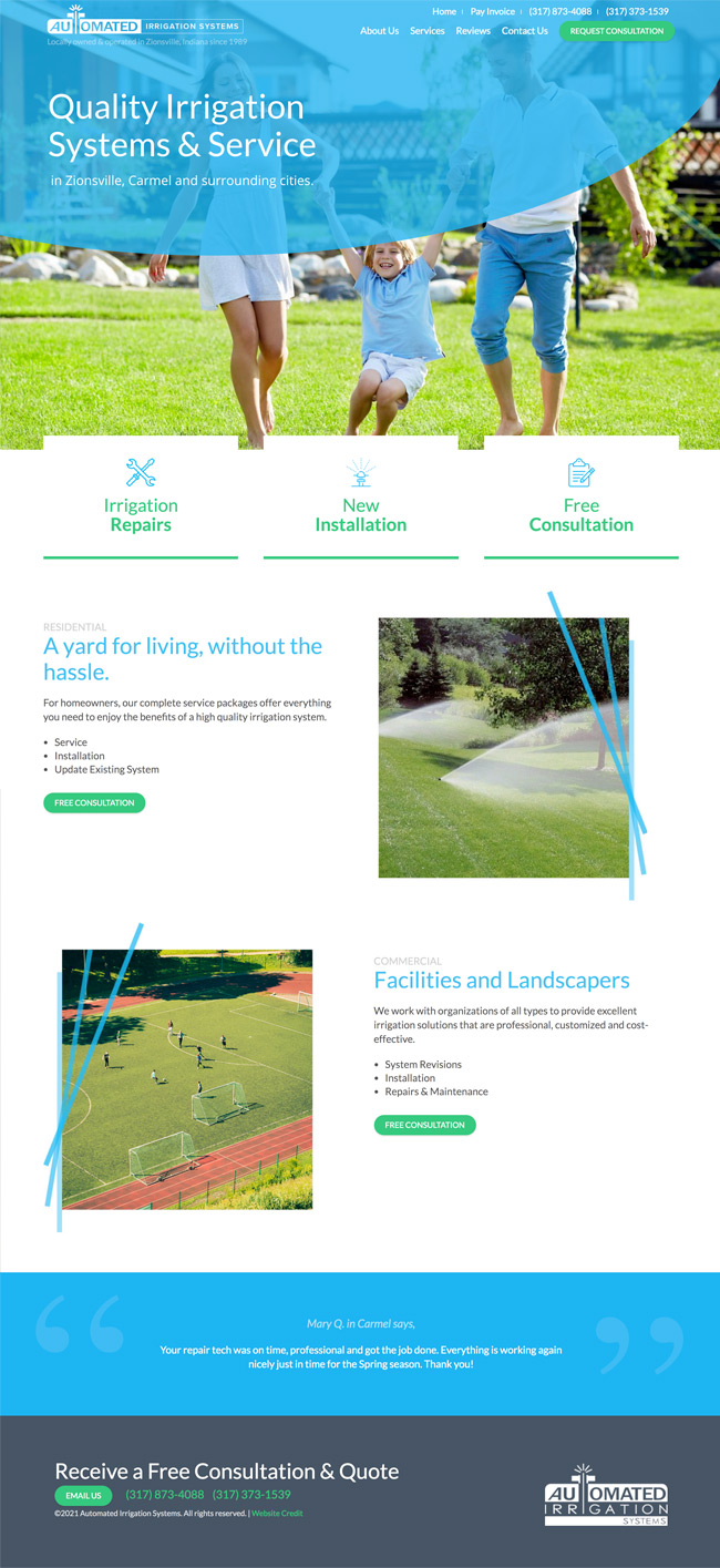 Homepage Preview - Automated Irrigation Systems